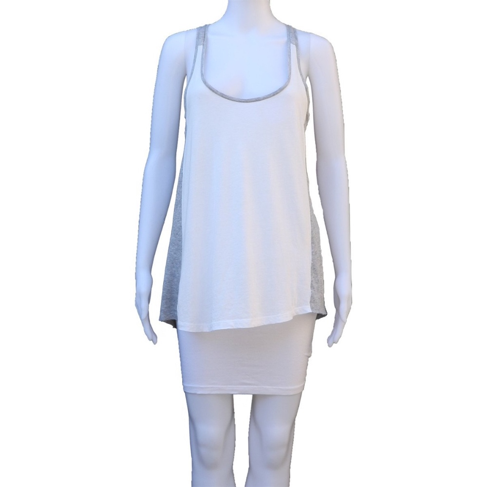 VINCE TWO TONE RACER BACK TANK TOP